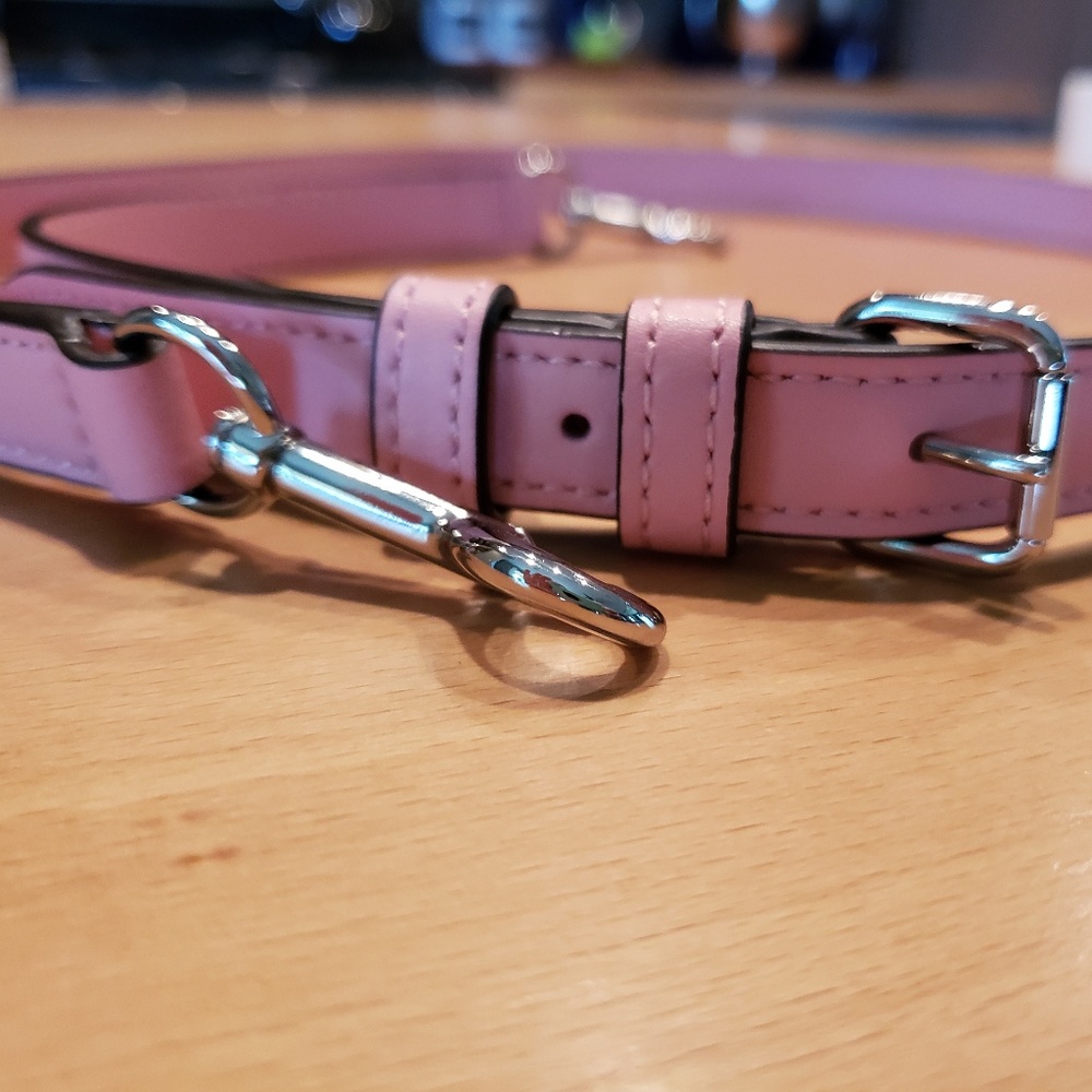 Coach Leather Clip On Replacement Strap Pink